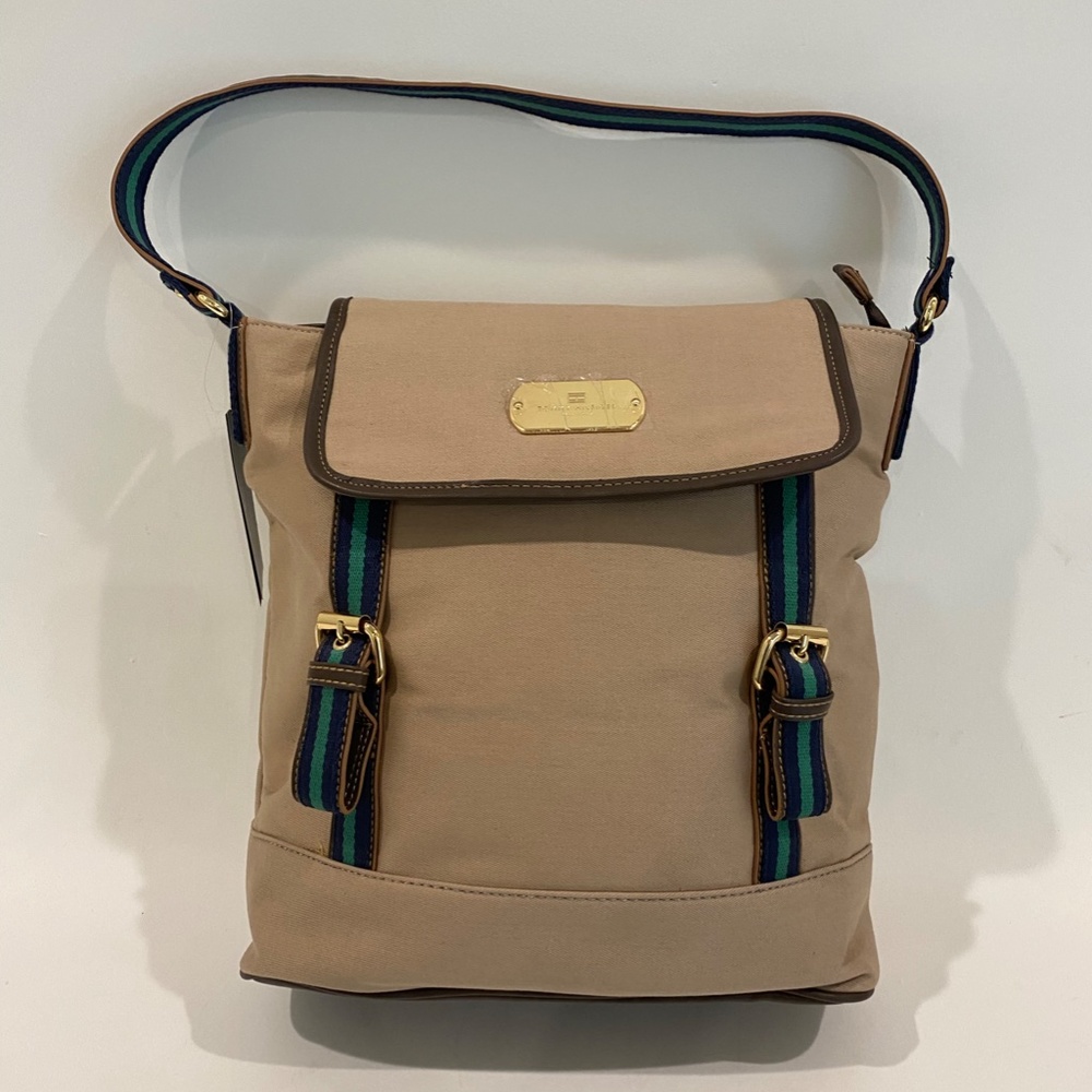 Tommy Hilfiger Flap Bucket Tote Bag NWT